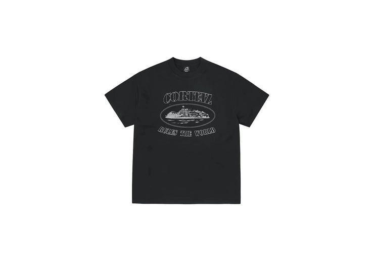 CORTEIZ REFLECTIVE ALCATRAZ TEE TRIPLE BLACK