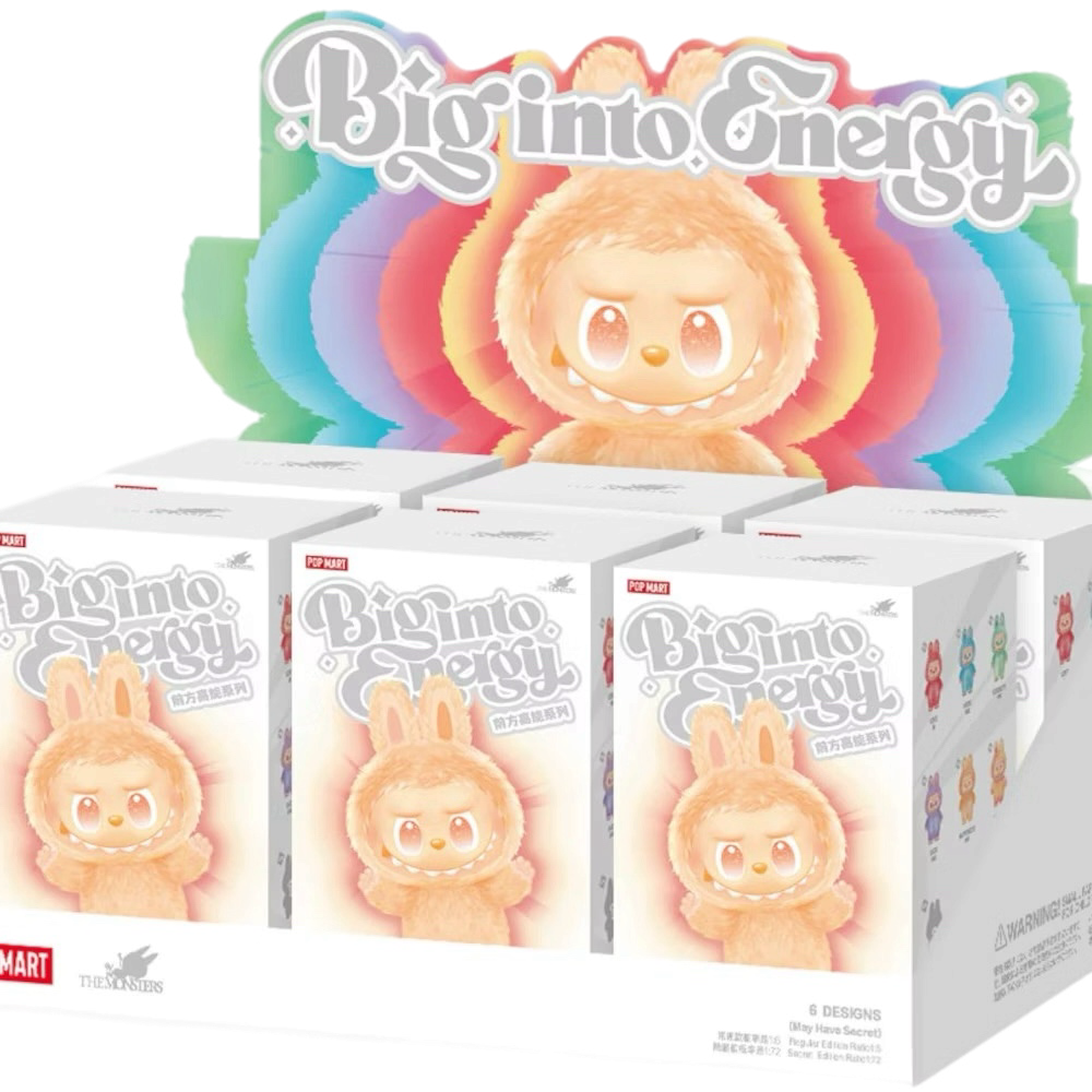 POP MART V3 THE MONSTERS LABUBU "BIG INTO ENERGY" SERIES - VINYL PLUSH PENDANT SEALED CASE