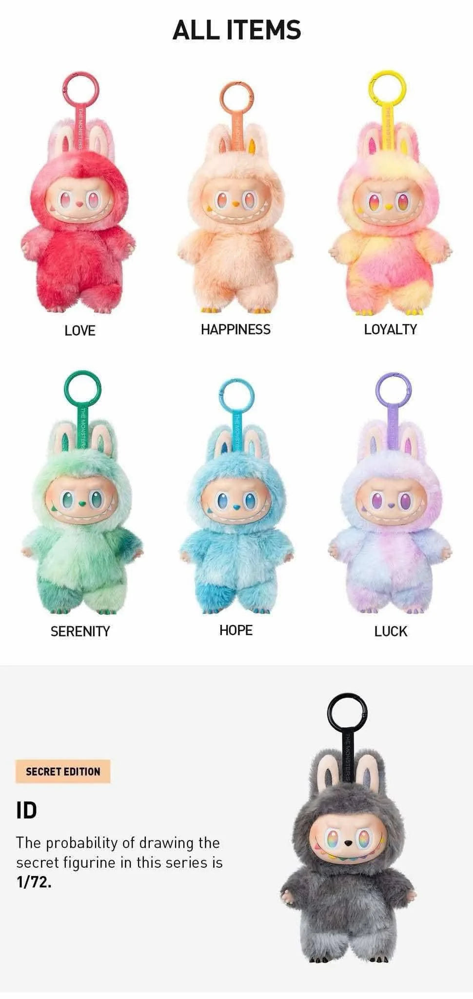 POP MART V3 THE MONSTERS LABUBU "BIG INTO ENERGY" SERIES - VINYL PLUSH PENDANT SEALED CASE