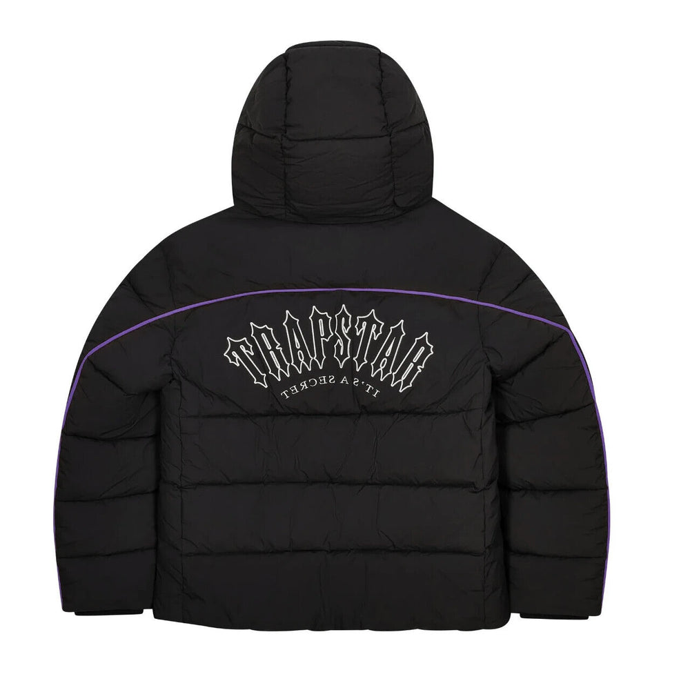 TRAPSTAR IRONGATE ARCH PIPPING PUFFER - BLACK/PURPLE