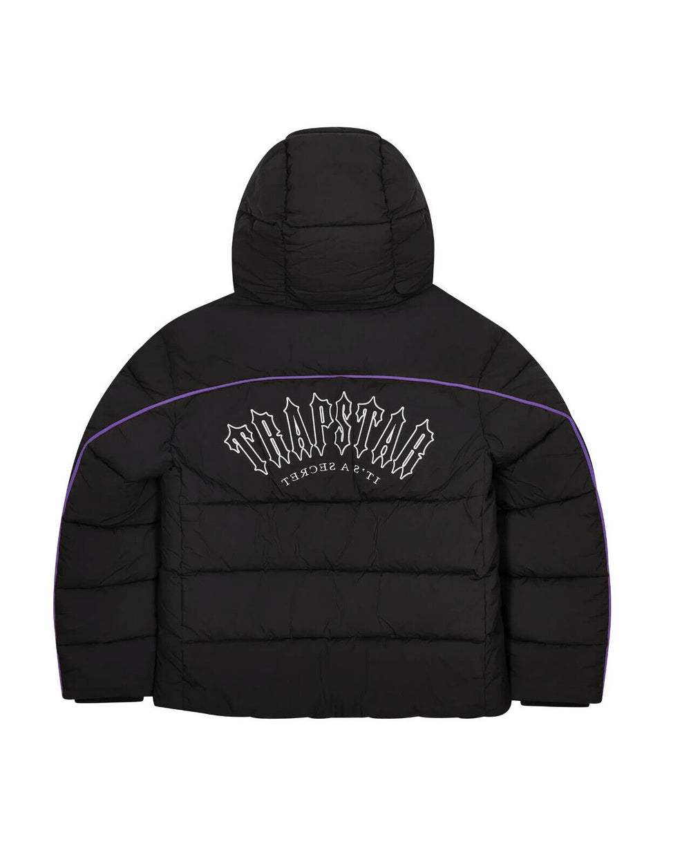 TRAPSTAR IRONGATE ARCH PIPPING PUFFER - BLACK/PURPLE