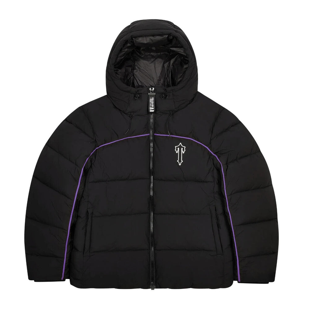 TRAPSTAR IRONGATE ARCH PIPPING PUFFER - BLACK/PURPLE